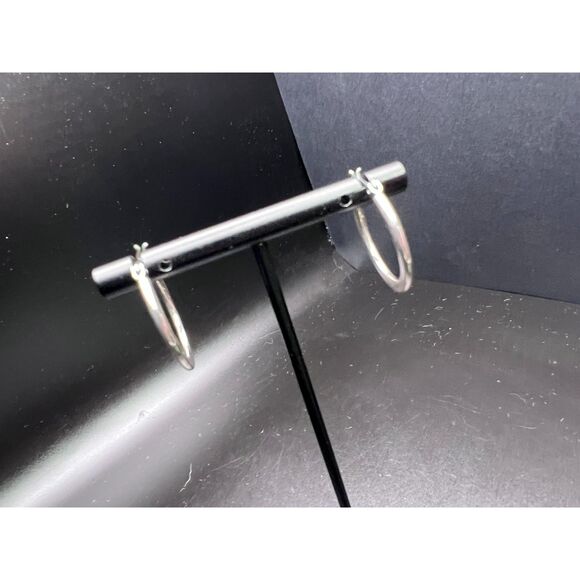 Classic Silver Hoops - Picture 2 of 4